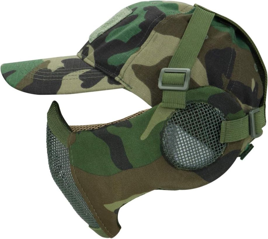 Casquette protection grillagée airsoft